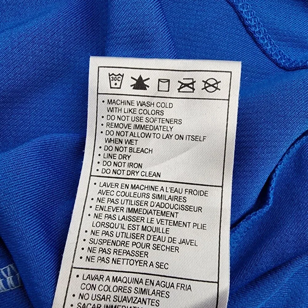Nike Womens T Shirt Medium Blue Performance Tee Athletic Workout Gym Training
